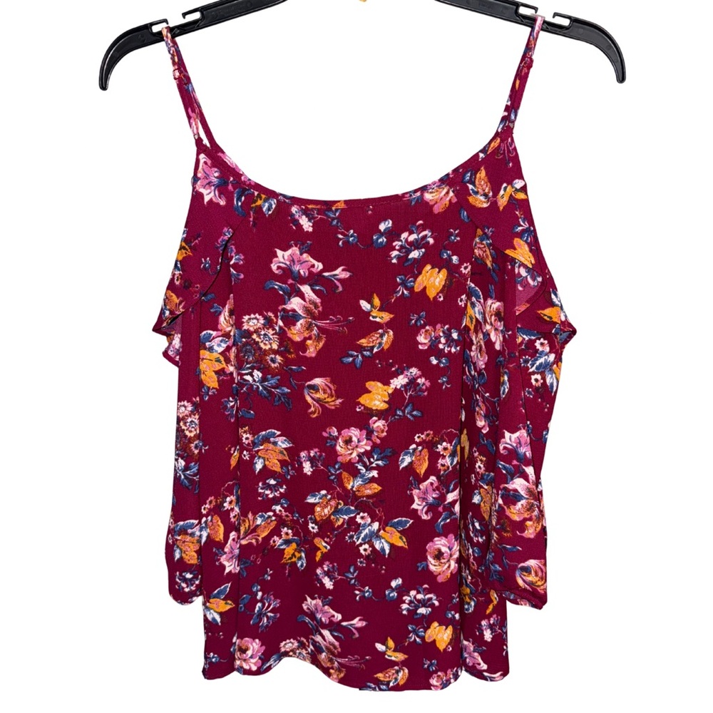 5️⃣Hippie Rose Cold Shoulder Floral Boho Blouse – Size M